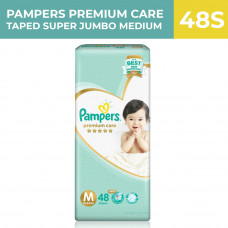 PAMPERS PREMIUM CARE TAPED SUPER JUMBO MEDIUM 48